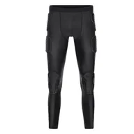 Black full-length rugby padded pants with hip, thigh and knee padding